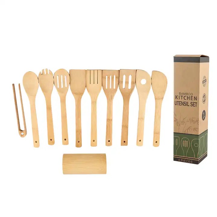 Set di utensili da cucina in bambù
