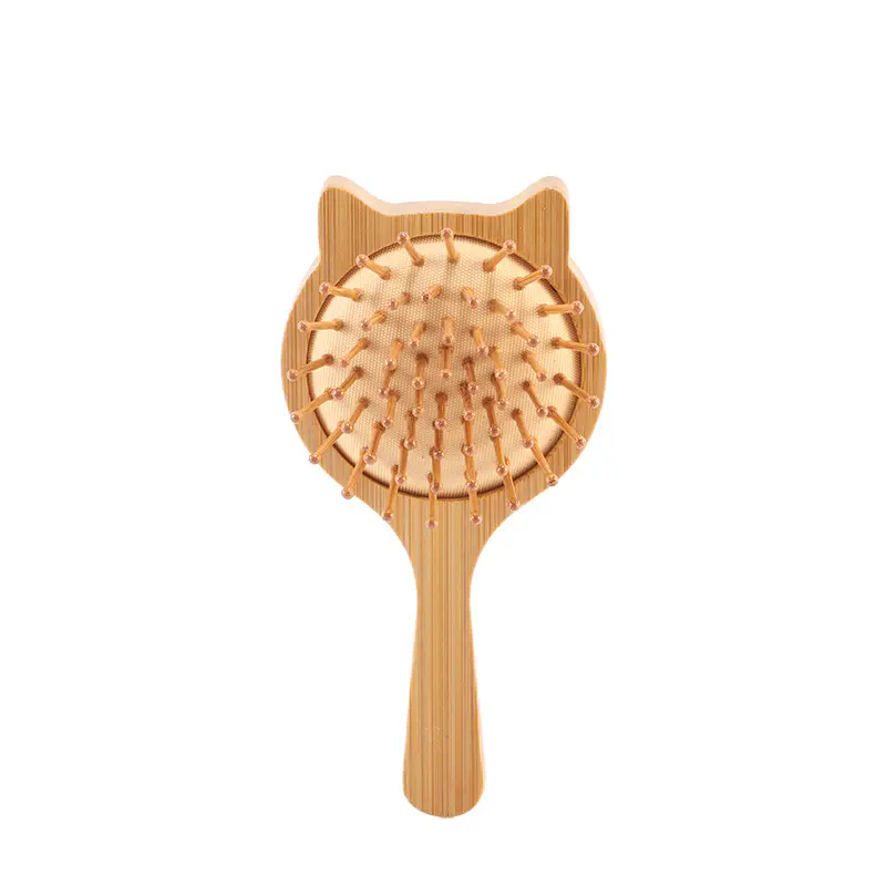 Spazzola per capelli di bambù naturale